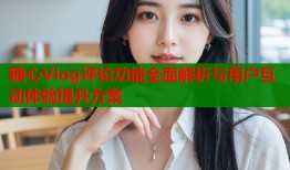 糖心Vlog评论功能全面解析与用户互动体验提升方案