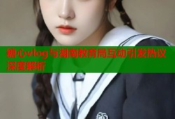 糖心vlog与湖南教育局互动引发热议深度解析