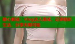 糖心解说：Vlog达人速成，记录精彩生活，分享无限可能