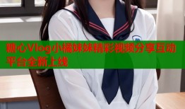 糖心Vlog小橘妹妹精彩视频分享互动平台全新上线