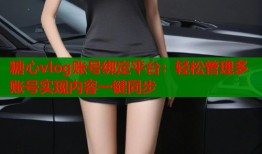 糖心vlog账号绑定平台：轻松管理多账号实现内容一键同步