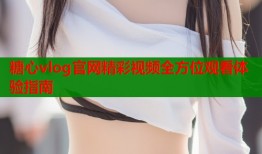 糖心vlog官网精彩视频全方位观看体验指南