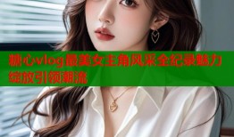 糖心vlog最美女主角风采全纪录魅力绽放引领潮流