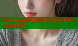 糖心vlog高清视频创作与社交互动平台体验先锋