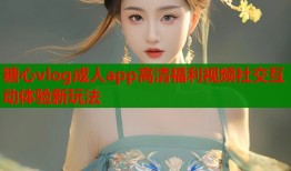 糖心vlog成人app高清福利视频社交互动体验新玩法