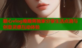 糖心vlog晚晚蒋独家分享生活点滴与创意灵感互动体验