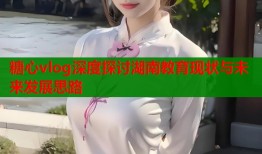 糖心vlog深度探讨湖南教育现状与未来发展思路