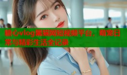 糖心vlog黑猫网短视频平台，萌宠日常与精彩生活全记录