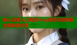 糖心官网入口高清vlog免费在线观看全新体验分享