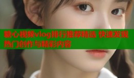 糖心视频vlog排行推荐精选 快速发现热门创作与精彩内容