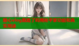 糖心vlog跑路了吗揭秘平家功能和真实用途