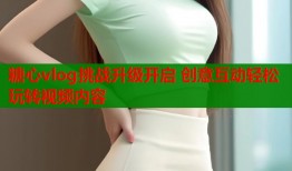 糖心vlog挑战升级开启 创意互动轻松玩转视频内容