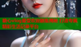 糖心vlog最受欢迎剧集揭秘 打造专属精彩生活记录平台