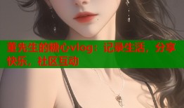 董先生的糖心vlog：记录生活，分享快乐，社区互动