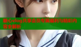 糖心vlog共享会员专属福利与精彩内容全解析