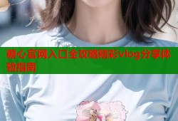 糖心官网入口全攻略精彩vlog分享体验指南