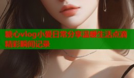 糖心vlog小爱日常分享温暖生活点滴精彩瞬间记录