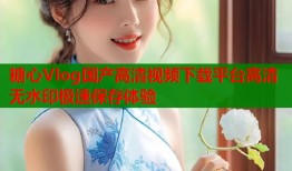 糖心Vlog国产高清视频下载平台高清无水印极速保存体验