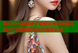 糖心vlog破解版下载地址免费体验无限VIP高级视频剪辑与直播互动