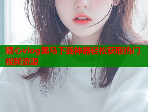糖心vlog黑马下载神器轻松获取热门视频资源