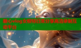 糖心vlog女模特日常分享高清录制互动平台