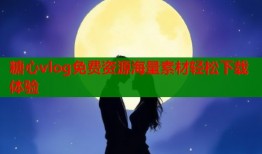 糖心vlog免费资源海量素材轻松下载体验