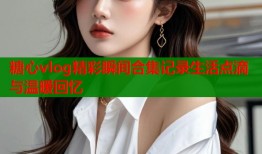 糖心vlog精彩瞬间合集记录生活点滴与温暖回忆