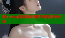 糖心vlog精彩瞬间提取与精彩回顾分享