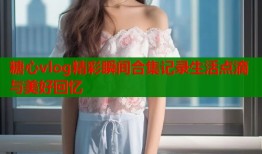 糖心vlog精彩瞬间合集记录生活点滴与美好回忆