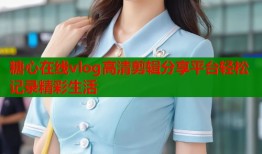 糖心在线vlog高清剪辑分享平台轻松记录精彩生活
